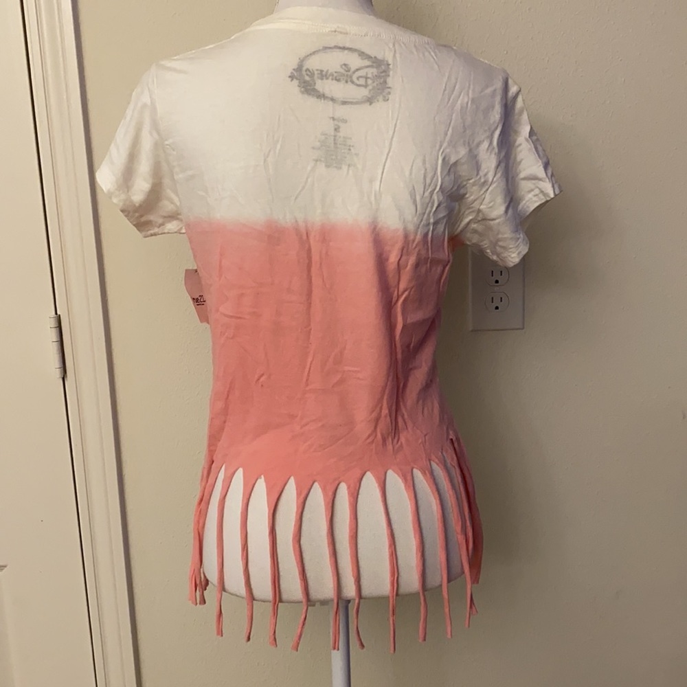 Disney White and Pink Little Mermaid Fringe Tee - Picture 4 of 5